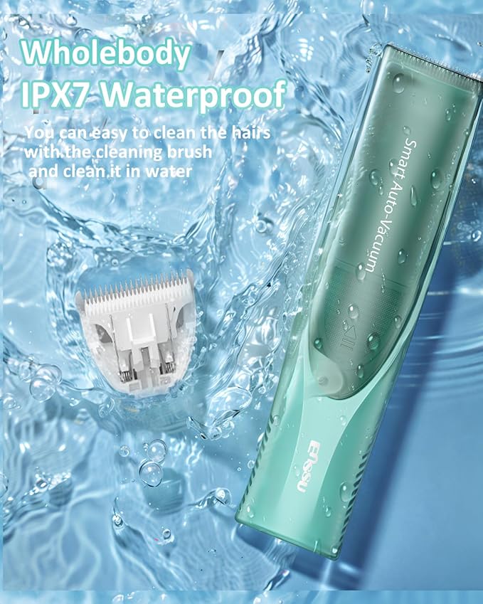 Baby Hair Clipper,Vaccum Hair Clippers for Kids/Toddlers,Cordless Baby Hair Cutting Kit with Two Modes,Baby Hair Trimmer Haircut Machine in Large Hairs Storage Space,Rechargeable,Waterproof