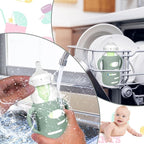 BUSOHA 3 Pack Silicone Sleeves for Dr Brown's Glass Baby Bottles - Drop Protection Baby Bottle Sleeves,Compatible with Dr. Brown's Newborn Glass Bottles,with Silicone Handles,9 oz