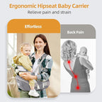 Baby Hip Seat Carrier, Ergonomic Waist Stool for Child Infant with Adjustable Strap Pocket Soft Base, Baby Hip Carrier for Newborns & Toddlers