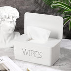 NOVWANG Wipes Dispenser, Large Capacity Baby Wipe Holder(8.3L x 4.9W x 3.9H inches) Refillable Wipes Container with Sealing Design Baby Wet Wipes Dispenser for Bathroom Home Office Car