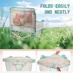 Tiny Marvels Portable 3-in-1 Baby Booster Seat, Cozy Floor Seat, Feeding Seat with Tray, Compact Foldable Toddler Booster with Child Safety Belt Carry Bag, Perfect for Travel (Cream Confetti)