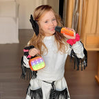 YLL Mini Karaoke Machine for Kids Adults, Portable Bluetooth Speaker with 2 Wireless Microphones, Birthday Gifts Toys for Girls Boys Ages 3, 4, 5, 6, 7, 8, 9,10,11,12+ Years Old Toddler (Orange)