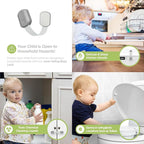 Baby Proofing Child Safety Locks (2 Pack) by Skyla Homes - The Safest, Quickest and Easiest 3M Adhesive Cabinet Latches, No Screws & Magnets, Multi-Purpose for Furniture, Kitchen, Ovens, Toilet Seats