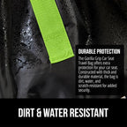 GORILLA GRIP Car Seat Travel Bag for Airplane Gate Check, Easy Carry Backpack Bags Cover Carseats, Infant Baby Carriers and Toddler Booster Seats for Airport, Child Air Travels Essential, Fluorescent