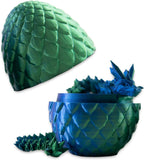 Dragon Egg, Easter Egg with Pet Dragon, 3D Printed Dragon, Crystal Dragon Fidget Toy, Articulated Dragon Eggs Fidget Toy Surprise for Adults