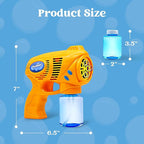 JOYIN 2 Bubble Guns with 2 Refill Solution (10 oz Total), Bubbles Maker, Blower for Kids, Toddlers, Outdoors Activity, Birthday Gift, Easter Basket Stuffers (Yellow+Orange)