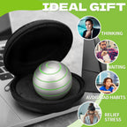 Kinetic Desk Spinning Toy, Full Body Optical Illusion Fidget Spinner Toy, Kinetic Desktop Toy Stress Ball Gift for Father Mother Kid, Cool Metal Gadget for Office Desk (1.5INCH, Sliver)