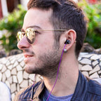 LUDOS Clamor USB C Headphones for iPhone 16 15 Pro Max Plus iPad Pro, 5 Years Warranty, USB-C Earbuds for Samsung Galaxy S24 S23 Ultra S22 S21 FE S20 A55 A54 A53, USB Type C Earphones - Purple