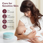 Momcozy Reusable Nursing Pads, Innovative Use of One Way Moisture-Wicking Fabric & 4 - Layer Washable Breast Pads, Super Absorbent and Large Capacity, 6 Pack + Wet and Dry Separation Bag + Wash Bag