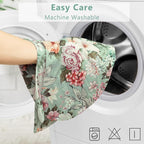 Nursing Pillow Cover for Baby Girls Boys, Green Breastfeeding Pillow Cover, Stretchy Removable Feeding Pillow Case for Newborns, Ultra Soft and Comfortable Nursing Pillow Slipcover, Floral