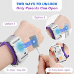 Zooawa Toddler Leash 2Pack, Toddler Kids Harness Anti Lost Wrist Link with Magnetic Lock, Reflective Safety Walking Harness Wristband Leashes for 2,3,4 Years Old Boys Girls, Dark Blue+Dark Purple