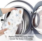 Little Grape Land Nursing Pillow, Breastfeeding Pillows, Baby Support Pillow for Nursing, Bottle Feeding, Tummy Time with Machine Washable Cover & Breathable Filling(Shells)