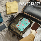 2pcs Cloth Diaper Wet Dry Bags, Waterproof Reusable Wet Bag with 2 Zipper Pockets & Handle, Washable Laundry Bags for Baby Adult Clothes Travel Beach Pool Daycare Yoga Gym Exercise Swimsuits,