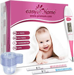 Easy@Home Ovulation Test Kit: 50 Ovulation Strips & 20 Early Pregnancy Tests & One Basal Body Thermometer & Urine Cups