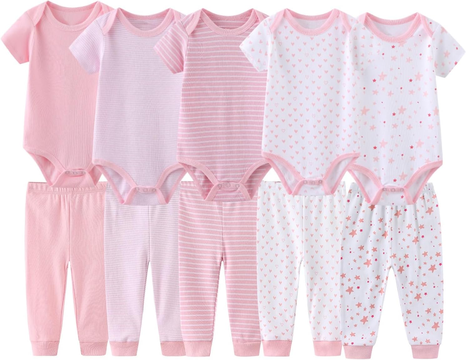 Unisex Baby Boy Girl Pants Sets 10 pack Cotton Casual New born Clothes Comfort Infant Outfit