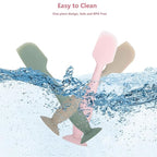 3-Pack Baby Diaper Cream Spatula - Baby Diaper Rash Cream Applicator for Butt Paste - Diaper Cream Brush for Newborn Essentials (grey, green, pink)