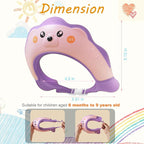 Cute Sea Lion Shower Shield Visor - Eye & Ear Protection for 0-9 Yrs, Pink