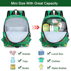 Accmor Toddler Backpack with Leash, Cute Baby Backpack with Anti Lost Wrist Link, Mini Kids Backpack Leash Walking Harness for Travel, Small Excavator Backpack Tether for Boys Girls Ages 1-3 (Green)