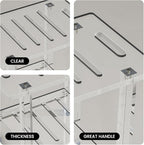 Sumerflos Acrylic Shower Bench for Inside Shower - 18.58" L x 12.60" W x 16.34" H Bathroom Shower Stool with Storage Shelf Heavy Duty (Hold Up to 400lbs) for Shaving Legs Waterproof Non-Slip