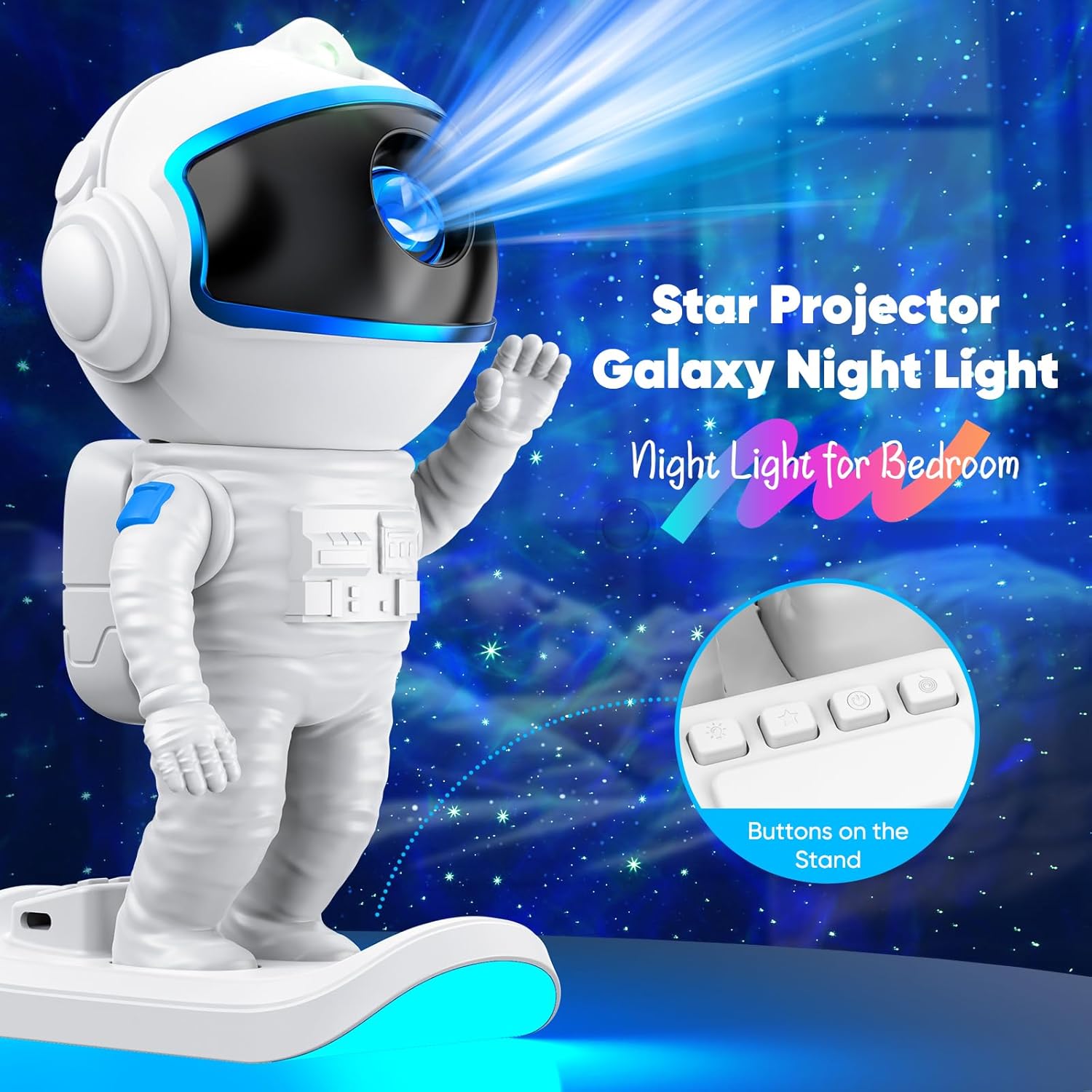 Galaxy Projector, Star Projector Night Light with Timer and Remote for Bedroom, Kids Room Decor, Adjustable Head Angle Nebula Ceiling Lamp, Gifts for Adults, Teens, Christmas, Birthday