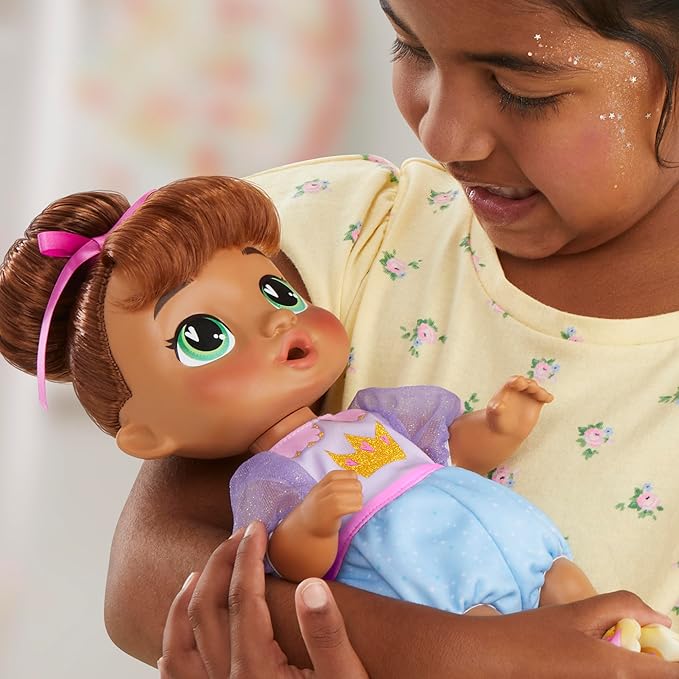 Baby Alive Fairy Fashions Sophia Sparkle Doll with Clothes Accessories, Brown Hair, 11 Inches, Toys for 3 Year Old Girls and Boys & Up (Amazon Exclusive)