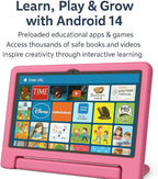 10.1" Kids Tablet Android 14 | 64GB Octa-Core 8GB RAM | Shockproof Case & Parental Control | 12H Fast Charge | HD Display w/Google Kids Space & Educational Apps | WiFi 6/Bluetooth/GPS | Ages 3-12