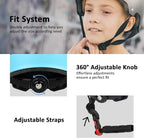 Skateboard Bike Helmet for Adults Women Men Youth Kids (2-3-5-8-14+ Years Boys Girls) - Lightweight Multi-Sport Adjustable Helmets for Bicycle Skateboard Scooter Skate Cycling
