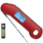 ThermoMaven Professional Digital Meat Thermometer, Ultra Fast 0.5 Sec Instant Read, NIST Certified Accurate to ±0.5°F, IP67 Waterproof, Backlit & Auto-Rotating Display, Auto Wake/Sleep, Dark Red&Gray