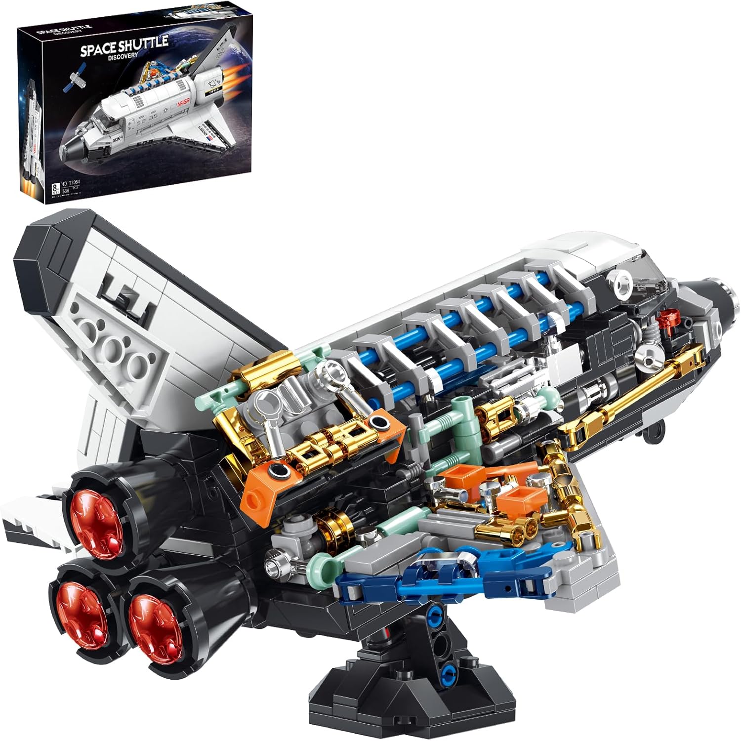 Space Shuttle Building Block Sets,Spaceship Building Toy Model for Adults & Boys,Design Collection for Home or Office Decor(536PCS)