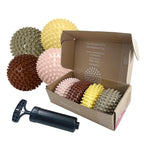 Edushape Original Sensory Ball for Baby - 4" Deflated with Pump - Boho Chic Color - Enhances Gross Motor Skills for Kids 6 Months & Up - Stocking Stuffer