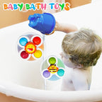 ALASOU 3PCS Pop Suction Cup Spinner Toys for 1 Year Old Boy Girl|Novelty Spinning Tops Toddler Toys Age 1-2|Sensory Baby Bath Toy for Toddlers 1-3|12 18 Months Boy Birthday Gift for Infant