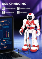 Robot Toys for Kids,Programmable Remote Control Smart Walking Dancing Robot Toy with Gesture & Sensing for Age 4 5 6 7 8 9 10 Year Old Boys for Birthday Present,Red