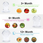 Baby Food Feeder/Fruit Feeder Pacifier Nibbler (2 Pack) - Infant Teething Toys | Silicone Feeder Baby | Mesh teethers for Babies | Baby Feeding Essentials | Frozen Breastmilk Teether (Blue&Pink)