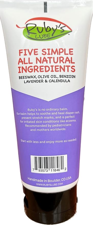 Ruby’s Ultra Premium Baby Ointment | All-Natural Diaper Rash Cream with Calendula Oil | Soothes Cradle Cap, Eczema, Dry Skin & Chapped Lips | Pediatrician-Recommended | Petroleum Free – 3oz