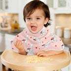 4 Pack Muslin Burp Cloths Cute Dogs Hearts Pink Cotton Baby Burp Cloths Extra Absorbent and Soft Spit Up Rags for Baby Boys Girls 22x11 Inch