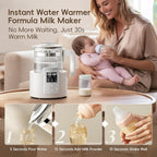 Instant Water Warmer, Baby Bottle Warmer with Faster Cooling Fan and LCD Display, Baby Milk Warmer, Electric Kettle with 6 Temperature Control Presets, Breastmilk Warmer, Boil Tea, Coffee