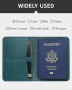 ALLIVE Genuine Leather Passport Holder with Airtag, Travel Must Haves Airport Essentials, Passport Cover Case Travel Gifts