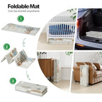 Fodoss Baby Playpen with Mat, Small Play Pen(47x47inch), for Babies and Toddlers, Pen Apartment, Yard Baby, Fence Area Playyard Activity Center (Dark Gray)