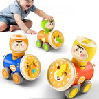 iPlay, iLearn Press to Go Car Toys Set for Toddlers 1-3, Baby Push Go Friction Racing Cars, Infant Play Vehicle Set, 1st Birthday Gifts for 6-9-12-18 Months, 1 2 3 One Years Old Boys Girls Child Kids
