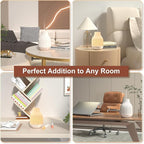 SOICARE Elegant Ceramic Diffuser for Essential Oils with Solid Wood Base,Stone Aromatherapy Essential Oil Diffusers for Home Office Room Decor Gift (180ML)