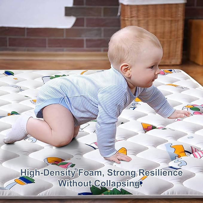 Baby Play Mat - 71" X 59",Premium Thicker Foam One-Piece Crawling Mat, Machine Washable, Extra Large Anti-Slip Activity Playmat for Babies, Toddlers & Infants