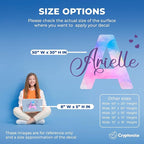 Custom Stickers Name Wall Decor I Personalized Name Sign for Room Decor | Multiple Custom Name & Initial I Decal for Baby Girl Nursery Decor I Nursery Wall Decal for Baby (A. Pink and Blue Sky)