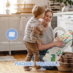 Baby Play Mat 71" X 59" Playpen Mat Upgraded Thicken Baby Floor Play Mat Non-Slip Cushioned Crawling Mat Waterproof Activity Playmats for Babies Toddlers Infants (71X59, Letter Dino)