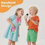 Fede Karaoke Machine for Kids Adults, Mini Karaoke Machine with 2 Wireless Microphones, Portable Bluetooth Speaker with Voice Changing Effects & LED Lights, Best Gifts Toys for Girls and Boys