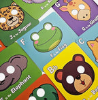 Alphabet ABC Flash Cards with Animal Masks, Animal mask Alphabet Cards, Interactive Education Games, Learn Letters, English Phrases(26 Pcs Colorful)