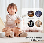 Portable Milk Warmer Pro for Travel, Detachable Bottle Warmer with Rapid and Stable Heating for Breast Milk & Water, 17.5 oz Capacity and Extended Battery Life for on the Go