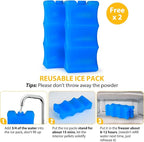 Accmor Breastmilk Cooler Bag with Ice Pack, Breast Pump Bag with Cooler Fits 6 Bottles, Double Layer Breast Milk Cooler Travel Bag for Nursing Mom Daycare, Work, Travel