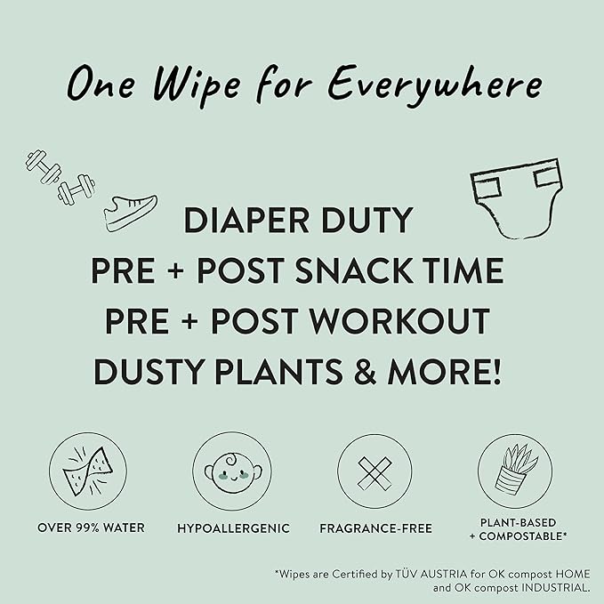 The Honest Company Clean Conscious Multi-Use Wipes | Hypoallergenic + Unscented for Sensitive Skin | Over 99% Water, Compostable, Plant Based, Baby Wipes | Pattern Play, 720 Count