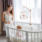 Baby Crib Mobile Arm,HBM Wooden Mobile Arm for Crib Mobile Hanger for Crib Baby Girl Nursery Decor