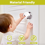 Child Proof Door Knob Covers 6 Pack Door Knob Safety Cover for Kids to Keep Kids from Opening Doors Baby Proof Door Knob Covers 2.7 Inch Large Diameter Child Safety Door Knob Cover Fit More Round Knob
